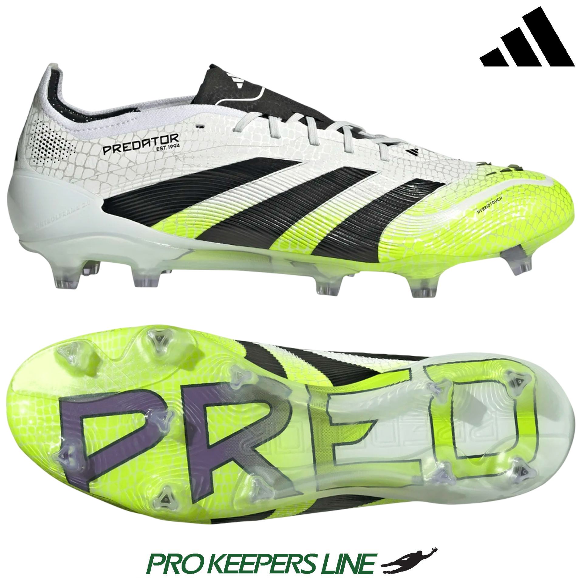 ADIDAS PREDATOR ELITE FG WHITE/BLACK/LUCID LEMON