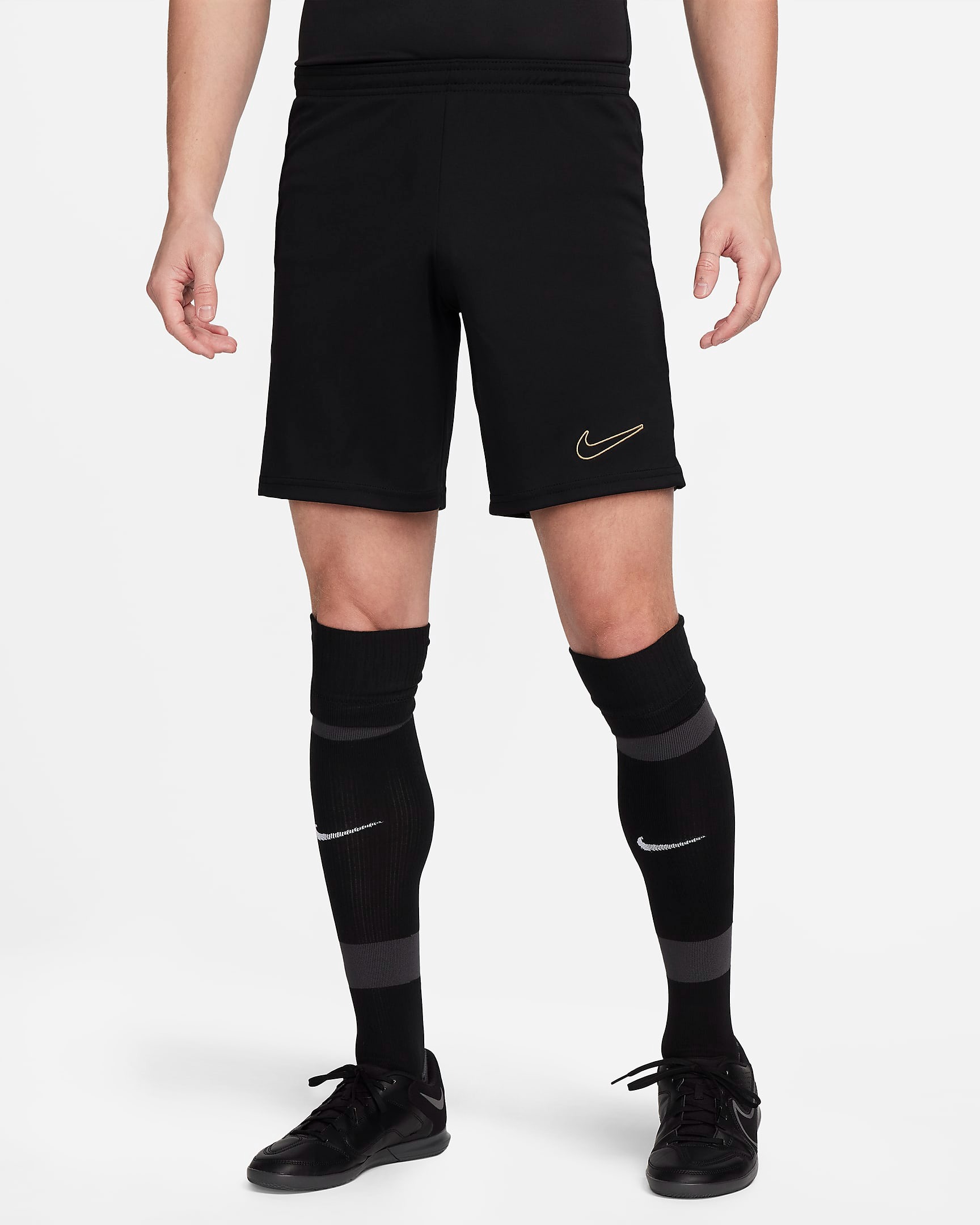 NIKE ACADEMY MEN'S DRI-FIT SHORT BLACK/BLACK/METALLIC GOLD