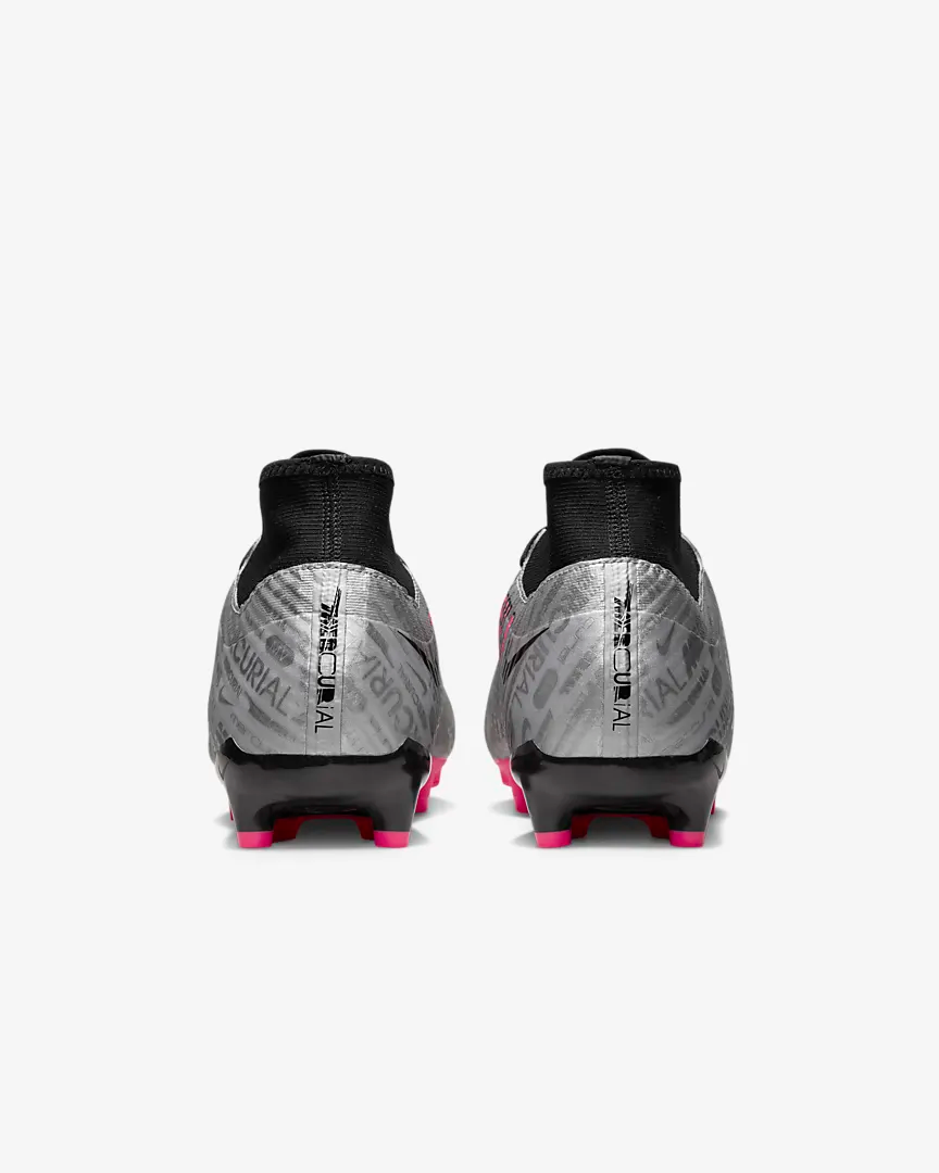 NIKE ZOOM MERCURIAL SUPERFLY 9 ACADEMY XXV MG METALLIC SILVER/BLACK-HYPER PINK