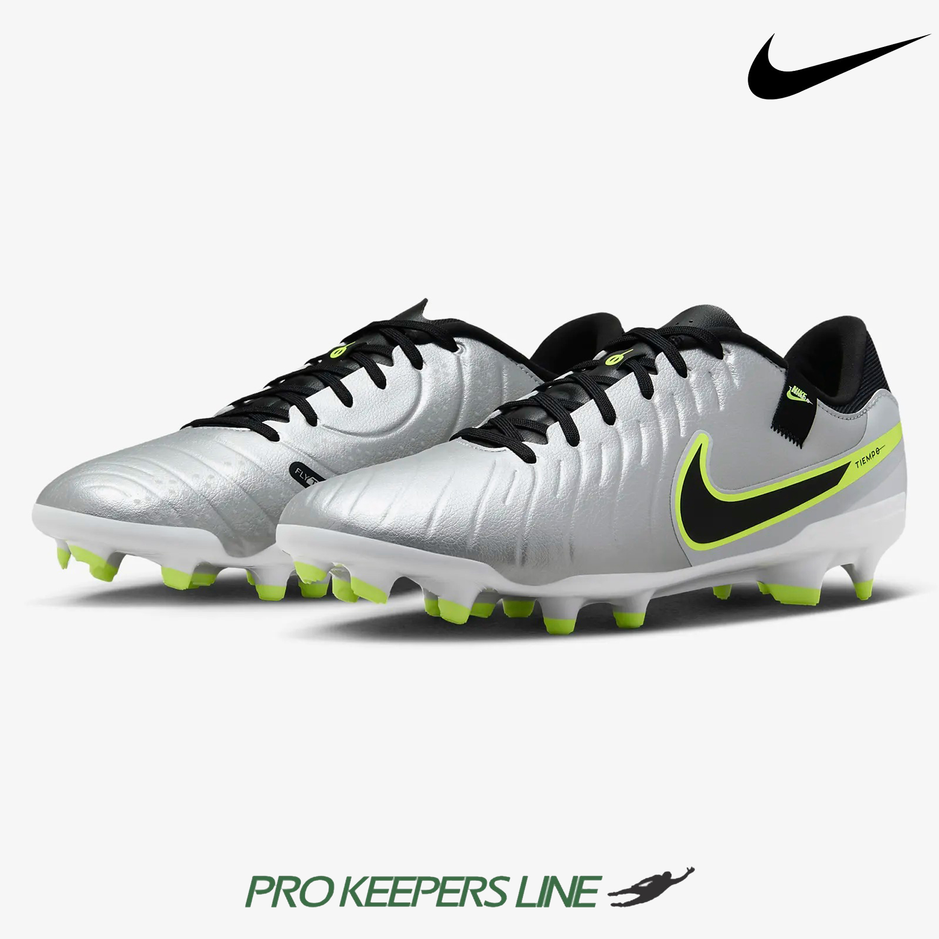NIKE TIEMPO LEGEND 10 ACADEMY METALLIC SILVER/VOLT/BLACK | US 8.5