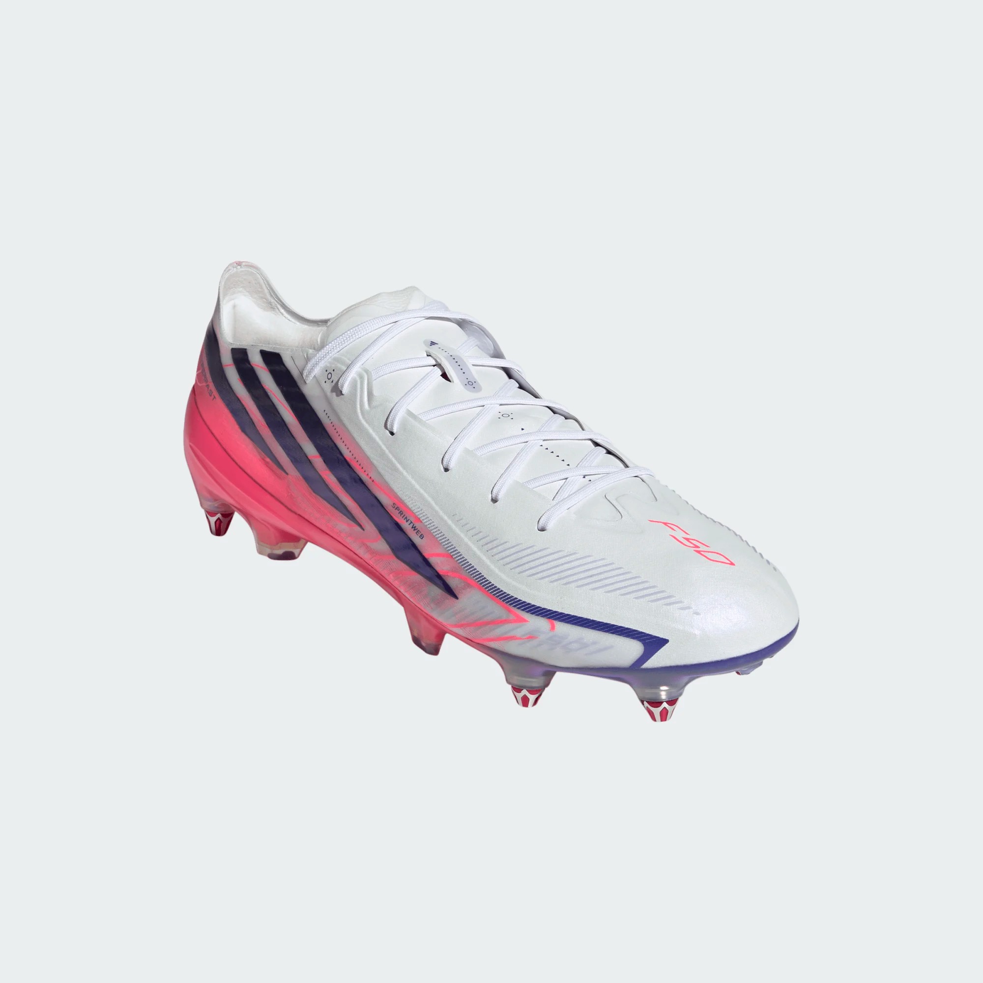 ADIDAS F50 HYPERFAST ELITE SG WHITE/SOLAR PURPLE/SOLAR TURQOUISE