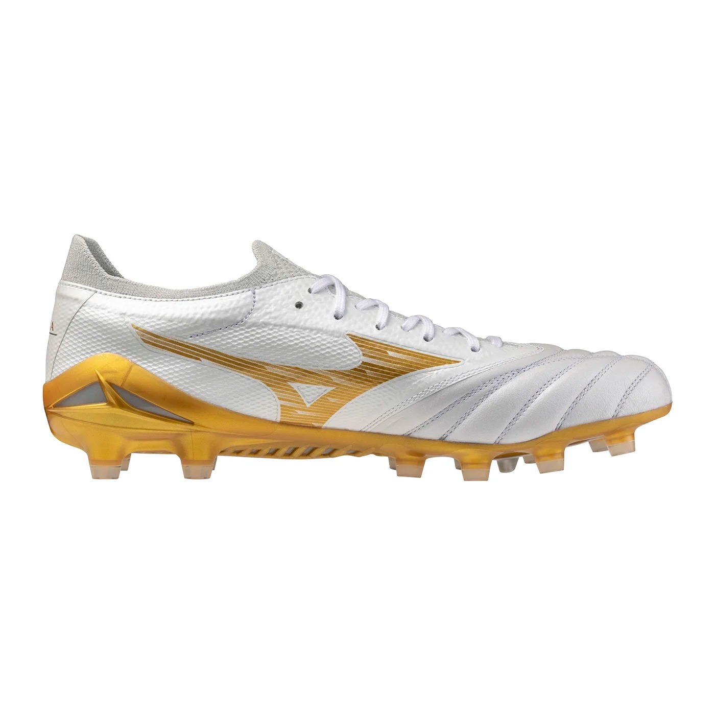 MIZUNO MORELIA NEO IV BETA ELTE FG WHITE/M P GOLD/COOL GRAY 3C