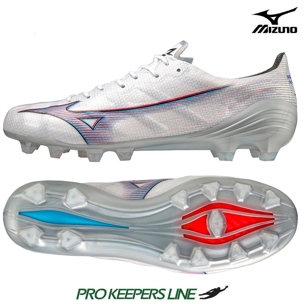 MIZUNO ALPHA ELITE MD WHITE/IGNITION RED/BLUE