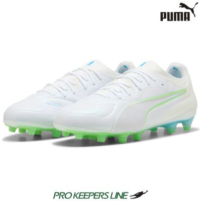 PUMA KING 20 ULTIMATE WHITE FG/AG PUMA WHITE-LUMINOUS BLUE-ELEKTRO GREEN
