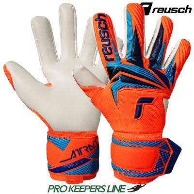 REUSCH ATTRAKT GOLD X NC SHOCKING ORANGE/BLUE