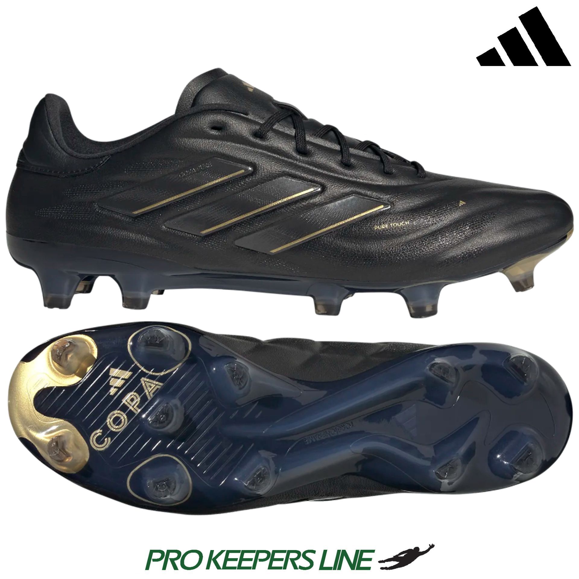 ADIDAS COPA PURE 2 ELITE FG CORE BLACK/CARBON/GOLD METALLIC UK 8.5