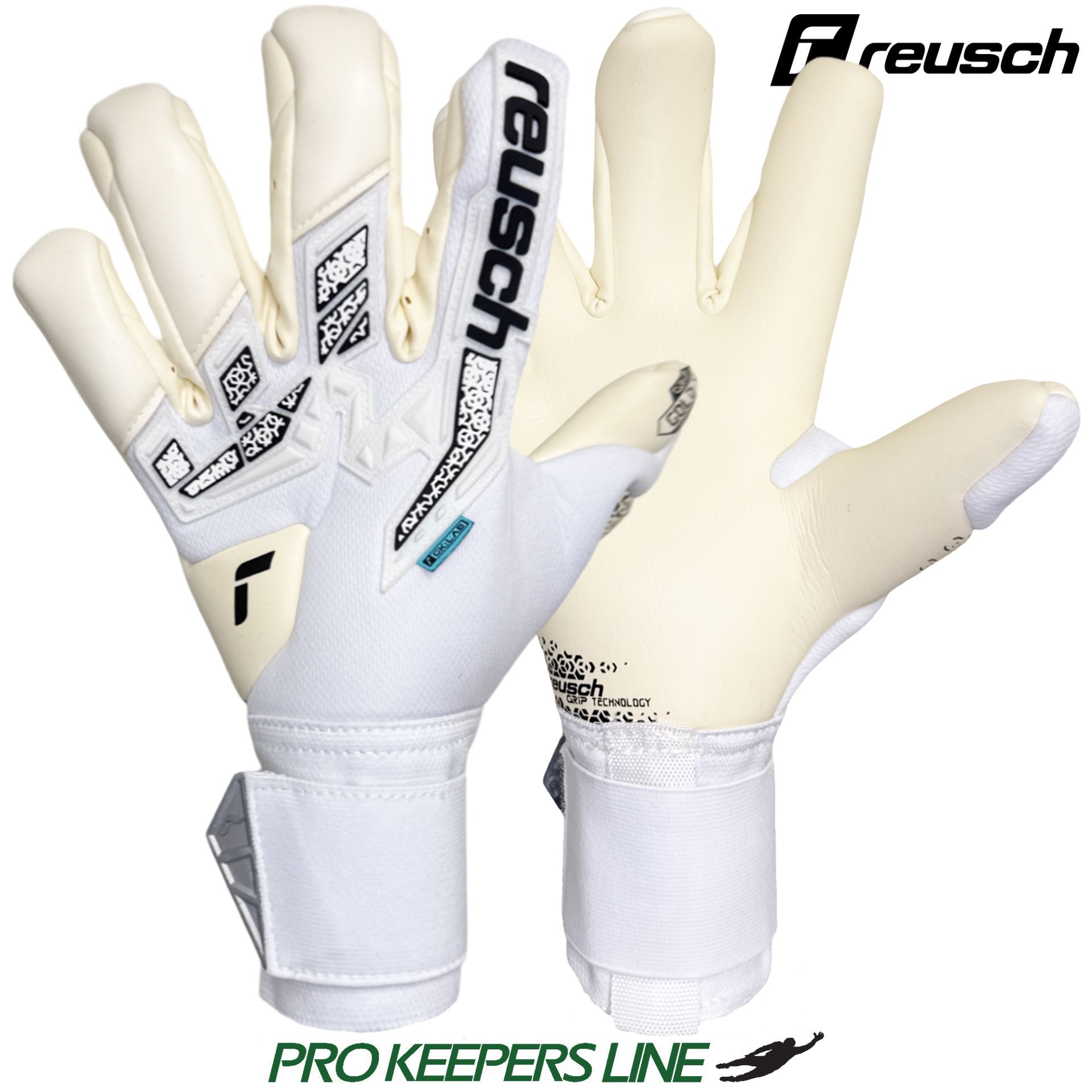 Reusch Goalkeeper Gloves Attrakt FreeGel Gold X - White/Shocking Orange/Black